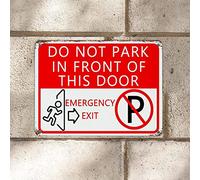 Plaque d'avertissement en aluminium avec inscription « Do Not Park On Front of This Door Street » - 30,5 x 40,6 cm - Antirouille, résistante aux UV - Pour la maison, le jardin, les bars, les