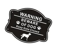 Plaque d'avertissement professionnelle étanche en aluminium résistant aux intempéries pour porte de clôture de jardin, extérieur, panneau « Beware of Dog »