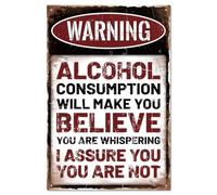 Plaque d'avertissement vintage en métal avec inscription « Beer » - Décoration murale - Pour maison, bar, magasin, club, verger, 15,2 x 20,3 cm