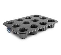 Ibili Plaque de 12 canelés Moka Noir Acier