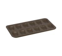 Gobel Plaque à madeleines 12 – Acier anti-adhérent – 39,5 x 20 cm – Marron