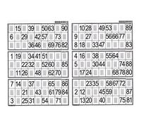 PLAQUE DE 6 GRILLES DE LOTO - LOTOQUINE - ACCESSOIRE LOTO