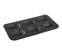 Gobel – Moule à 6 madeleines Taille gourmande – Anti-adhérent – Acier 39 x 20 cm