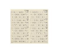 PLAQUE DE 8 CARTES DE LOTO EPAISSEUR 1 MM - COLORIS ALEATOIRE