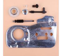 Plaque de barre de guidage de chaîne, Kit d'écrou de tendeur d'engrenage à vis sans fin pour pompe à huile Husqvarna 445 450 445E 544094001
