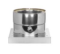 Plaque de base avec écoulement des condensats (avec purge latérale) - double paroi - TEC-DW-STANDARD 180 mm