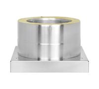 Plaque de base avec manchon 1/2’’ et purge abaissé - double paroi - TEC-DW-DESIGN 200mm
