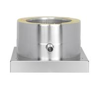 Plaque de base avec manchon 1/2’’ et purge latérale - double paroi - TEC-DW-DESIGN 200mm