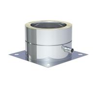 Plaque de base avec purge latérale pour montage sur socle - double paroi - TEC-DW-STANDARD 180 mm