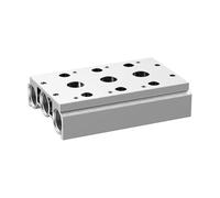 Plaque de base d électrovanne pneumatique Collecteur adapté à l'électrovanne pneumatique 4V110 4V210 4V310 4V410, Base de plaque d'échappement avec vis de joint(6F,400M)