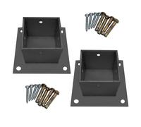 Plaque de Base d'ancrage Robuste pour Poteau, assurant Une Installation sécurisée sur Bois, béton, terrasse, clôture - Support Durable et résistant aux intempéries pour projets extérieurs