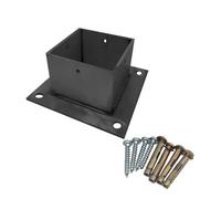 Plaque de base de poteau en acier robuste pour pergola et tonnelle, 70 x 70 cm, support de poteau de clôture boulonné, couvertures de bride en béton d'extérieur