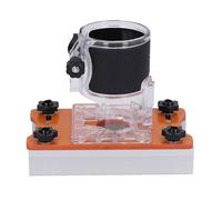 Plaque de Base du Routeur, Accessoires de Routeur Jig Router avec Planche à Fente, Couvercle Transparent, Coupe-Frais, 3 Accessoires de Fixation, équipement, Cutain de Fraisage en Alliage en