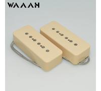 Plaque de base en dégrad- argent enroulé, un ensemble vintage P90 Alnico 2, aimant électrique JE514, Alnico 5 Hot 90's Neck Bridge 514-ups Alnico 2 Noir