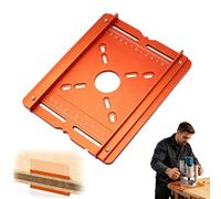 Plaque De Base pour Défonceuse De Rail De Guidage En Aluminium Pour Le Travail Du Bois, Outil De Rainurage À Double Clôture Avec Échelle Gravée, Compatible Avec Les Machines De Coupe