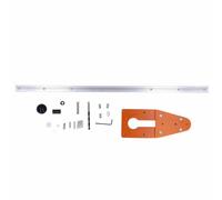 Plaque de base pour fraisage, plaque en plastique technique, plaque à rainures pour défonceuse, avec rail en aluminium de 600 mm, pour le travail du bois ; kit de guide de découpe