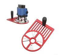 Plaque de base pour machine à tailler, base de défonceuse, base d'établi réglable en alliage d'aluminium avec curseur réglable pour débroussailleuse de 65 à 132 mm de diamètre