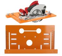 Plaque de Base pour Machine de Découpe, Plaque de Base pour Scie Circulaire 28 X 15 Cm, Plastique Technique Robuste, Trous Pré-percés, Marquages à l'échelle Claire, Bases