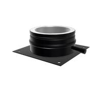 Plaque de base pour montage au sol, évacuation latérale - double paroi - Schiedel PERMETER 130 mm