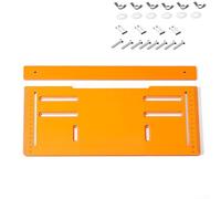 Plaque de base pour scie circulaire pour travail du bois avec poinçon stable et construction en résine phénolique, compatible avec diverses machines pour des coupes précises à 90 et 45 degrés