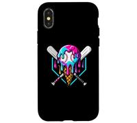 Plaque de Baseball Home Drip Ice Cream Baseball Lifestyle Drip Coque pour iPhone X/XS