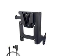 Plaque de batterie V-Mount pour Amaran Halo 60x 100x & Ray 60c 120c, support adaptateur d'alimentation V-Lock en acier inoxydable de 3 mm avec prise D-Tap de 45 cm vers câble CC