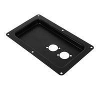 Plaque de Bornier de Haut-parleur pour Enceintes 15 Pouces Noir Métal | Panneau de Connexion pour Câbles, Installation Facile, Gestion Ordonnée, pour Salles de Répétition et Scènes