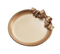Plaque de bougeoir plaqué or rose pour fête de mariage, festival, décoration de la maison, bol en résine, bijoux, présentoir, assiettes, organisateurs de bougies