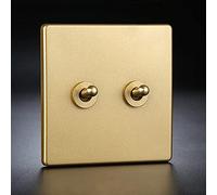 Plaque de bouton poussoir mural de finition, interrupteur mural 86 interrupteur à levier de type 10A 110-250V interrupteur de lumière mobile rétro 86 interrupteur de panneau de prise murale 1-4 lien 2