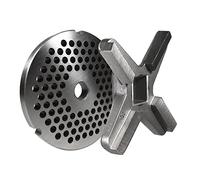 Plaque de broyeur #22 avec trous de 1,9 cm et un couteau à meuler #22