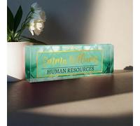 Plaque de bureau acrylique personnalisée - Cadeau d'entreprise élégant avec gravure - Décoration de bureau moderne