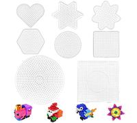 Plaque De Carrée, Carré De Fusible, Ensemble De Planche De Perl, Petite Plaque De Perl Transparente, Planche De En Plastique, Perles Fusibles En Plastique (8 Pièces)