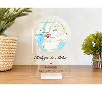 Plaque De Carte Personnalisée Où Nous Nous Sommes Rencontrés Pour Couple • Cadeau De Couple De Mariage Et D'anniversaire • Notre Plaque Acrylique De Carte De Premier Rendez-vous Pour La Saint-valentin