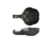 Plaque de céramique, Assiette à dessert en céramique avec anse Motif fleur de prunier 11 cm x 7,5 cm x 2,5 cm
