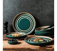 Plaque de céramique, Service de table en porcelaine 16 pièces, assiettes et bols, lot de 16, multicolore
