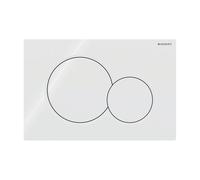 Plaque de chasse d'eau double chasse Geberit Sigma01, blanc
