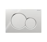 Plaque de chasse d'eau double chasse Geberit Sigma01, chromé