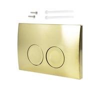 Plaque de chasse d'eau double, compatible avec le réservoir de toilettes Geberit Delta 21 Gold.