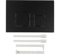 Plaque de chasse d'eau pour Geberit Sigma01 Sigma20 Sigma21 Sigma30 Sigma50 UP300, bouton de chasse d'eau en plastique, finition chromée, compatible avec les systèmes de WC (Noir)