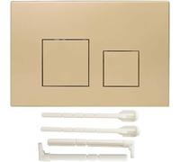 Plaque de chasse d'eau pour Geberit Sigma01 Sigma20 Sigma21 Sigma30 Sigma50 UP300, bouton de chasse d'eau en plastique, finition chromée, compatible avec les systèmes de WC (Or)