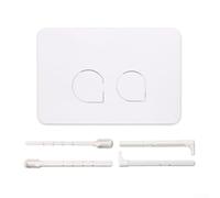 Plaque de chasse double pour Geberit en plastique blanc double pour (blanc) | Double système de chasse d'eau, mode économie d'eau, finition blanche élégante, convient pour Geberit