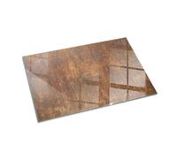 Plaque de Cheminée 100x70 cm Plaque de Protection Contre Les Étincelles pour Poêle Résistant à la ChaleurRond Protecteur de Sol Imprimé Élégant - Texture Rouille sur métal
