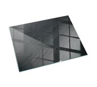 Plaque de Cheminée 120x80 cm Moderne Rectangle Plaque de Sécurité Revêtement de Sol sous la Cheminée Bords Polis Protection Thermique Installation Facile Verre - Texture de Pierre Naturelle