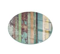 Plaque de Cheminée ⌀ 70 cm Design Plaque de Sécurité Protection Thermique Revêtement de Sol Rond Verre Bords Polis sous la Cheminée Installation Facile - des Planches de différentes Nuances