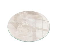 Plaque de Cheminée ⌀70 cm Imprimé Élégant Rond pour Poêle Protecteur de Sol Résistant à la ChaleurPlaque de Protection Contre Les Étincelles - Modèle de marbre Naturel