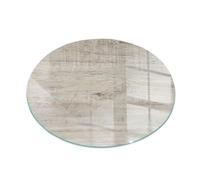 Plaque de Cheminée ⌀ 80 Résistant à la Chaleur Contre Les Étincelles Plaque de Protection Round Base de Foyer Élégant Protecteur de Sol Imprimé - Texture de Bois Clair