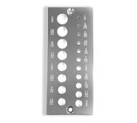 Plaque de cheville pour travail du bois de tailles multiples de 3 à 16 mm - Coupe-trou métrique/anglais pour projets de bois tendre - Outil de plaque d'acier