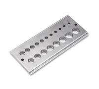 Plaque de cheville pour travail du bois de tailles multiples de 3 à 16 mm - Coupe-trou métrique/anglais pour projets de bois tendre - Outil de plaque d'acier