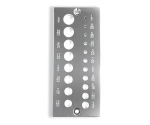 Plaque de cheville pour travail du bois de tailles multiples de 3 à 16 mm - Coupe-trou métrique/anglais pour projets de bois tendre - Outil de plaque d'acier