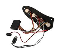 Plaque de Circuit Précâblée pour Basse Électrique, Noir Mat Ge121 | Métal et Plastique, Stabilité du Signal, Présence Médium Renforcée, pour Concerts et Usage Intensif